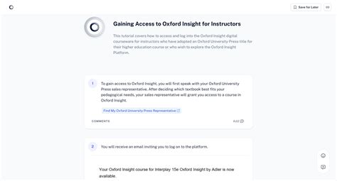 Gaining Access to Oxford Insight for Instructors - Oxford Insight