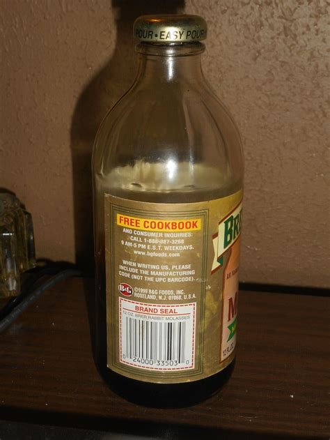 Vintage Brer Rabbit Unsulphured Molasses Advertising Glass Bottle Nice ...