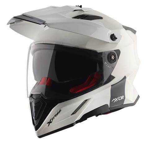 AXOR X-CROSS DUAL VISOR HELMET - WHITE – BikeFormers