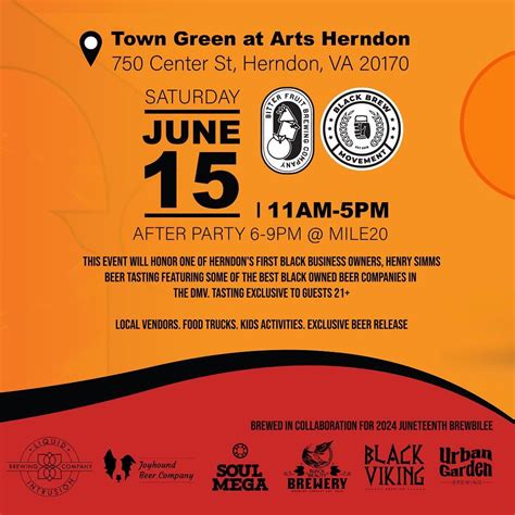 Juneteenth Brewbilee, Arts Herndon, 15 June 2024 | AllEvents.in