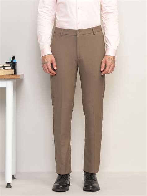 Buy Flex Waist 4-Way Stretch Formal Trousers in Darkwood