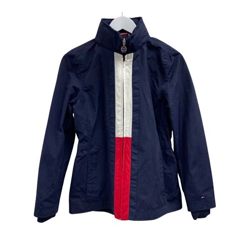 Tommy Hilfiger Womens Winter Jacket Blue / Red / White (s)