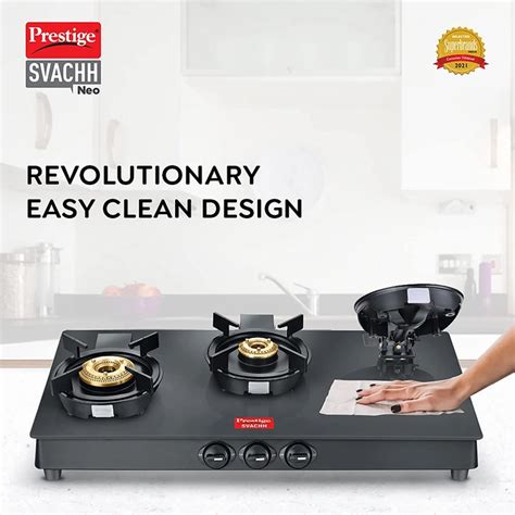 Prestige Svachh Neo Gtsn 03 Toughened Glasstop Gas Stove with Liftable ...