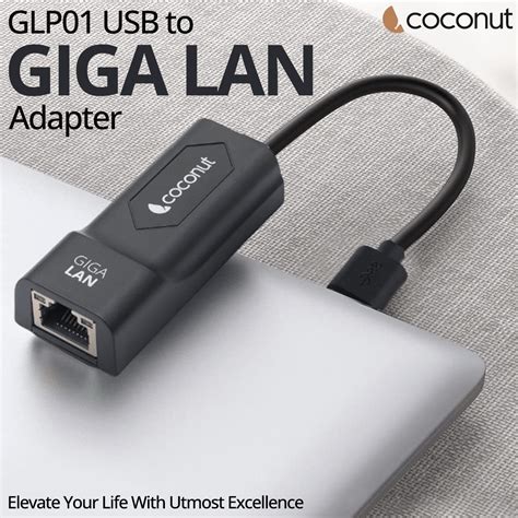 GLP01 USB to Giga LAN, Plastic Body, RJ45 to 1000Mbps