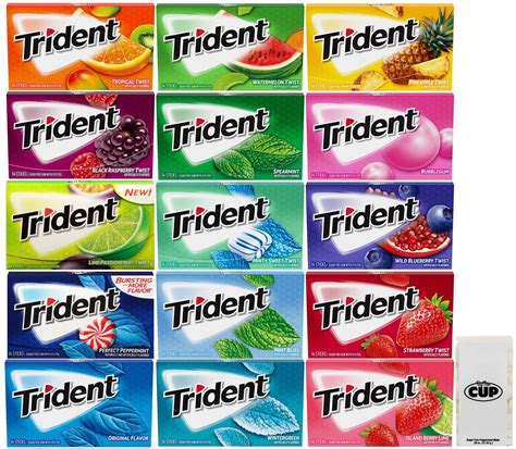 ByTheCup Trident Sugar-Free Chewing Gum Assortment, 15 Flavor India | Ubuy
