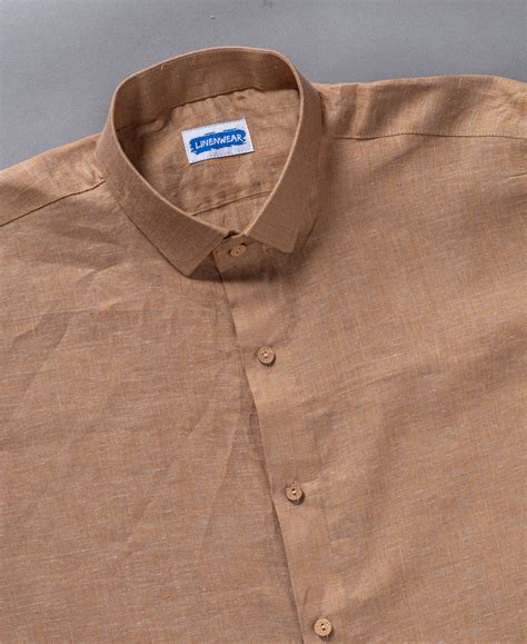 Men’s Desert Clay Linen Shirt | Earthy & Timeless – Linen Wear