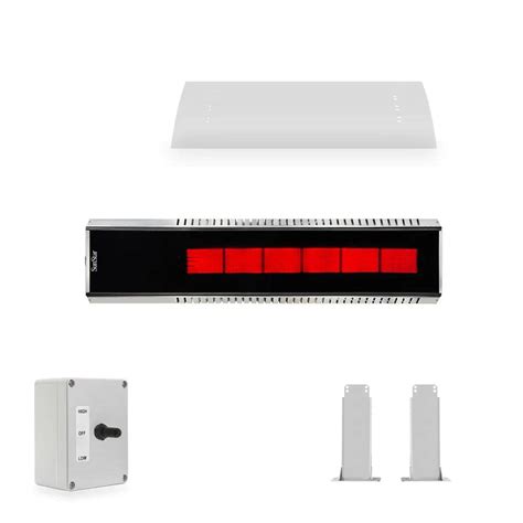 SunStar GLASS Marine Grade 48-Inch 35,000 BTU Natural Gas Patio Heater ...