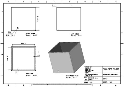 Print 1 - Design - E R 1 4 2 R15 3 3 Front view Left view R12 Scale: 1: ...