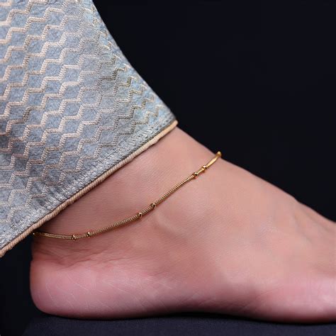 Utsavi Gold Plated Delicate Payal/Anklet – AG'S