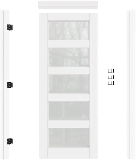 CRUTOP 32 x 80 Prehung Door 5-Lite Tempered Frosted Glass India | Ubuy