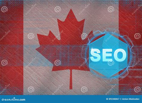 Canada Seo (search Engine Optimization). SEO Concept. Stock ...