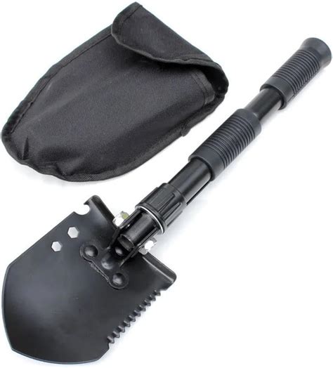Rhino USA Survival Shovel w/Pick - Heavy Duty Carbon Steel Military ...