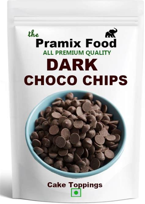Pramix Dark Chocolate Chips/ Choco Chipps 250 gm Choco Chips Solid ...