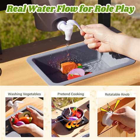 ROBOTIME Mud Kitchen for Kids Outdoor, Wood Outdoor India | Ubuy