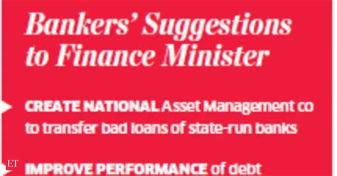 Bankers ask finance minister to set up National Asset Management ...