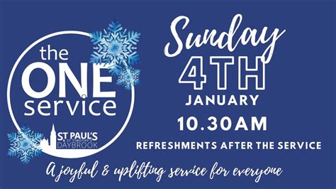One Service, St Paul's Daybrook, Arnold, 4 January 2026 | AllEvents
