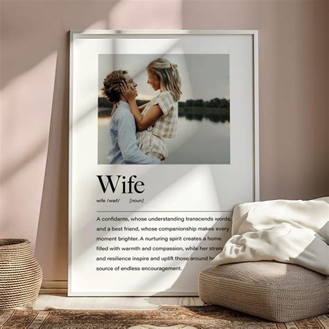Personalised Wife Definition Print, Wife Christmas Gift, Wife Christmas ...