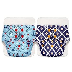 Buy 2 BASIC Reusable Cloth Diaper for babies 0-3Y | Freesize, Washable ...
