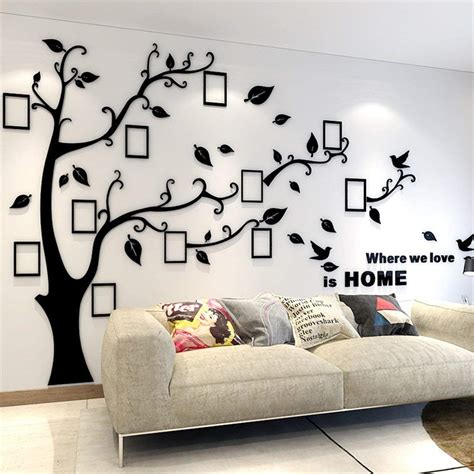 Buy 3D Acrylic Large Family Tree Wall Decals with Photo Frame Wall ...