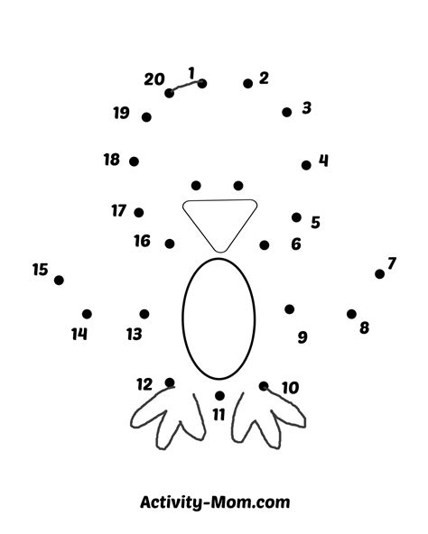 Dot to Dot Worksheets Numbers 1 to 20 (free printable) - The Activity Mom