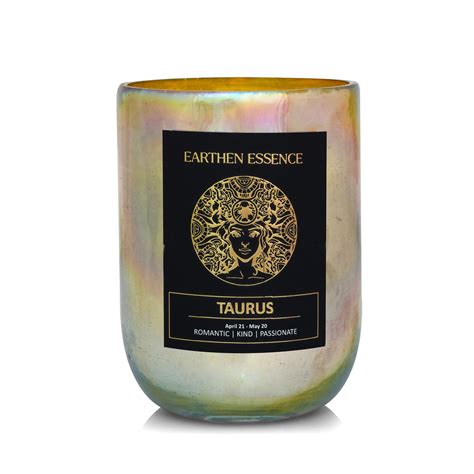Zodiac scented Candle TAURUS With Natural Soya Wax and IFRA certified ...