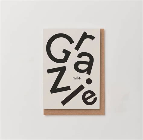 'Grazie Mille' Greeting Card – The Indie Shelf