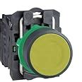 Schneider Electric, XB5AA51N, Harmony XB5, Yellow Push button, 22mm ...