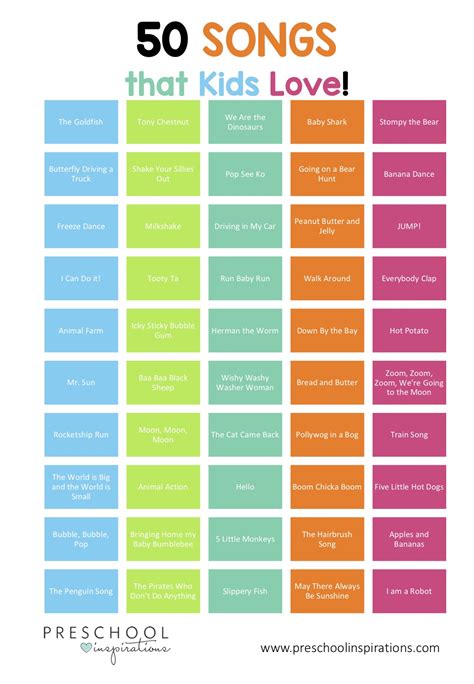 The Best Color Songs for Kids - Preschool Inspirations