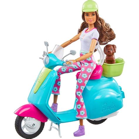 Snapklik.com : Barbie Fashionistas Doll And Scooter Travel Playset