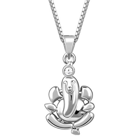 Buy GIVA 925 Silver Ganapathi Pendant with Link Chain For Him ...