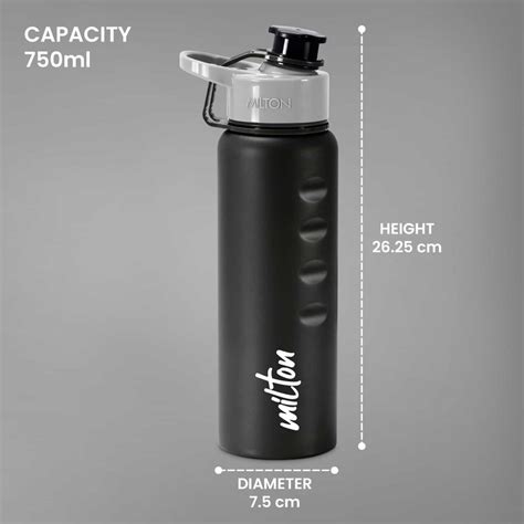 Buy Gripper Stainless Steel 750ML, 1L Water Bottle Online - Milton