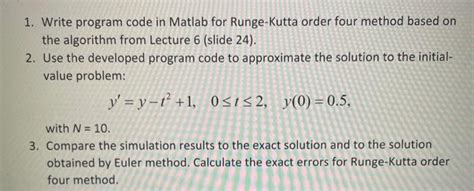 Image result for Runge-Kutta Method Matlab Code