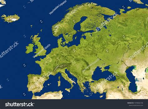Europe Map And Satellite Image Large Detailed Satellite Map Of Europe