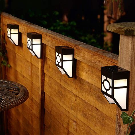 HASTHIP ABS Solar Wall Lights Outdoor 2 Led-Solar Fence Lights Outdoor ...