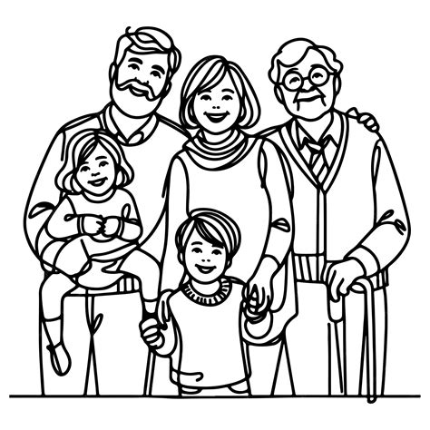 Premium Vector | Continuous one black line art drawing happy family father and mother with child ...