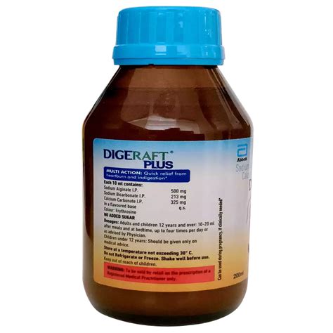 Digeraft Plus Mint Flavour Oral Suspension 200 ml | Uses, Side Effects ...