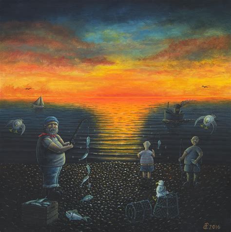 Chesil fishers - Original Art from West Country Galleries