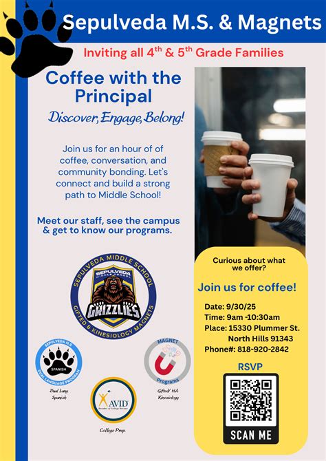 Coffee With the Principal | Francisco Sepulveda Middle School