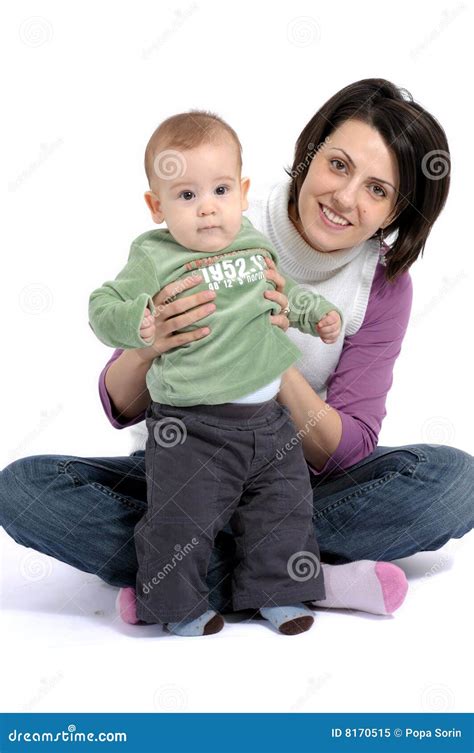 Mom and Little Boy Having Fun in Park Stock Photo - Image of baby ...