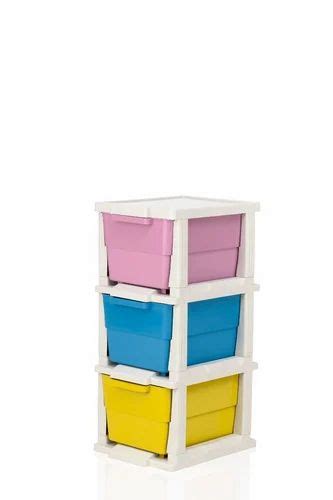 Plastic Basket - Modular Plastic Drawer 3 layer Manufacturer from Rajkot