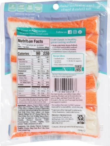 Trans-Ocean Crab Classic Imitation Crab Legs, 8 oz - Fred Meyer