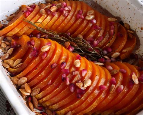 Roasted Butternut Squash with Pomegranate Seeds - Chef Alina