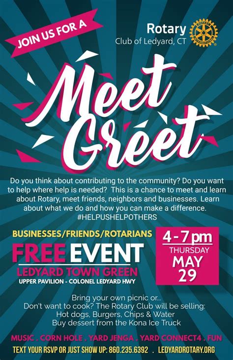 Meet & Greet, Holdridge Pavilion at the Ledyard Town Green 740 Colonel ...