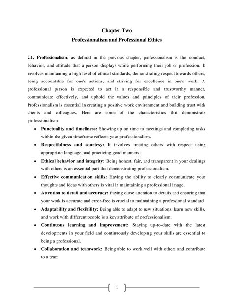 Ch2 Professional ethics - Chapter Two Professionalism and Professional ...