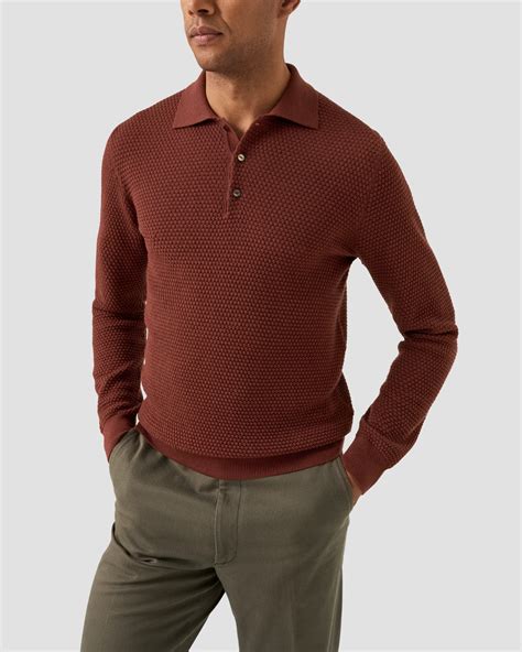 Merino Structure Long Sleeve Polo - Eton
