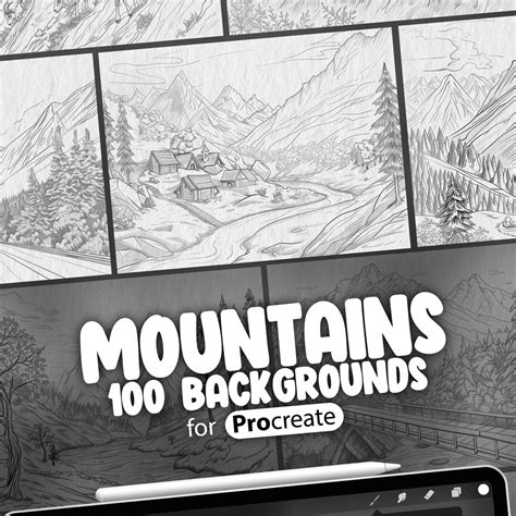Procreate Landscape Tutorial Mountains 的图像结果