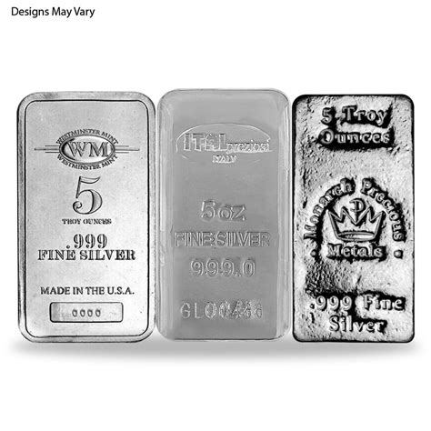 5 oz Generic Silver Bar .999 Fine - Impeccable craftsmanship, Discounts ...