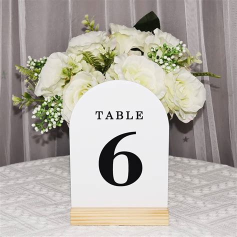 Rustic Wedding Decor Wedding Table Numbers 1-20 Set - Frosted Acrylic ...