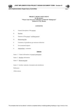 Fillable Online nefco Joint implementation project design document form ...