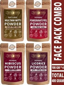 Ayur Blessing Multani Mitti, Pomegranate Peel, Hibiscus, and Licorice ...